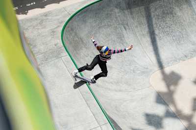 Brighton Zeuner compitiendo en el Dew Tour de Des Moines en 2021.
