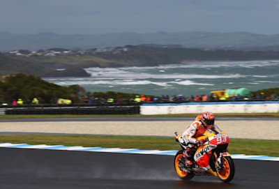 Marc Márquez looked set for a win in Australia