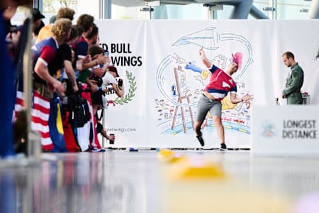 Lazar Krstić of Serbia at the Red Bull Paper Wings World Finals 2022