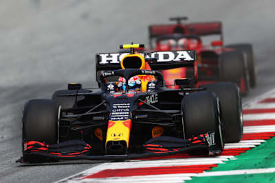 Sergio Pérez of Red Bull Racing Honda at the Austrian Grand Prix on July 4, 2021.