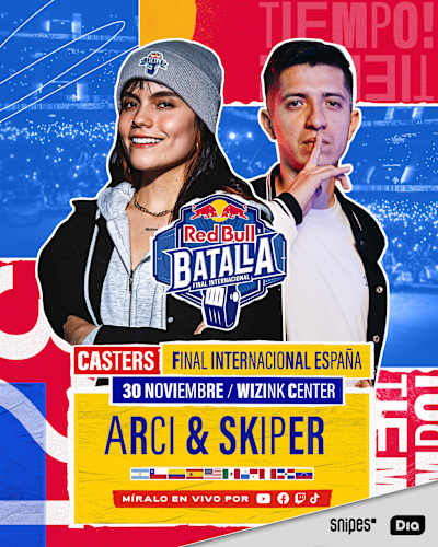 Casters de la Final Internacional de Red Bull Batalla 2024