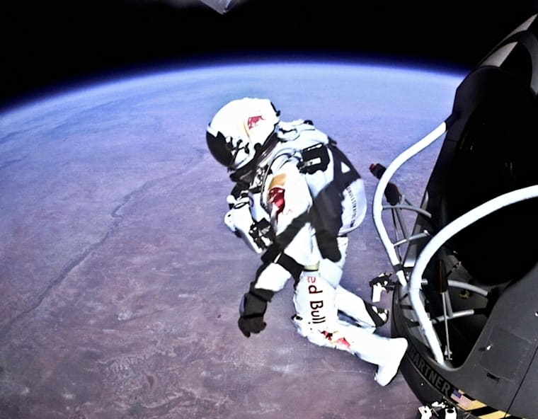Felix Baumgartner's historic jump: Watch the POV video