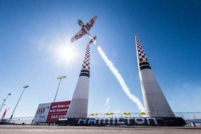 Challenger pilot Luke Czepiela of Poland during qualifying day at the eighth round of the Red Bull Air Race World Championship at Texas Motor Speedway, Fort Worth, Texas, on November 17, 2018. 