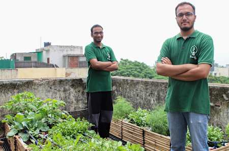 Kaustubh (left) and Saahil always keep it green