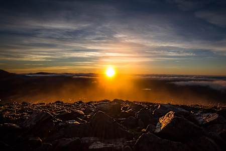 The stunning sunrise from Beinn a' Ghlo makes the perfect Instagram shot