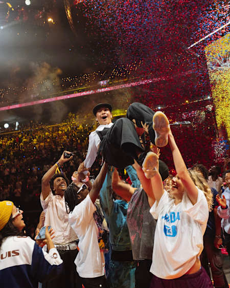 Jaira Joy of the Netherlands celebrates her win at Red Bull Dance Your Style World Final in Los Angeles, USA on October 11, 2025.
