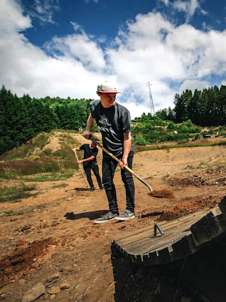 Mountain bike trail construction deals