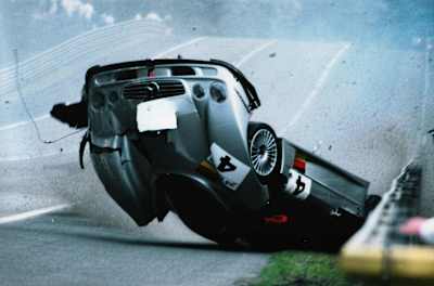 That was Mark Webber's horrifying crash during the 1999 Le Mans 24 Hours race.