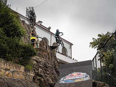 Camilo Sanchez races at Red Bull Monserrate Cerro Abajo in Bogota, Colombia on February 5, 2022.