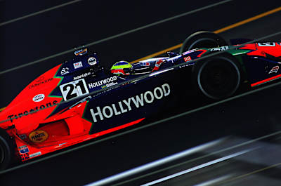 Felipe Giaffone driving a IndyCar