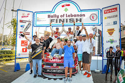 The long awaited podium moment of Rally of Lebanon
