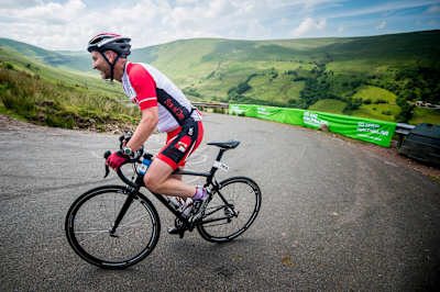 A competitor takes part in the Dragon Devil in Wales.