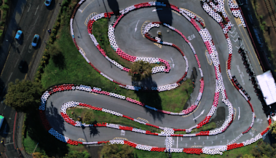 Overhead shot of Revolution Karting