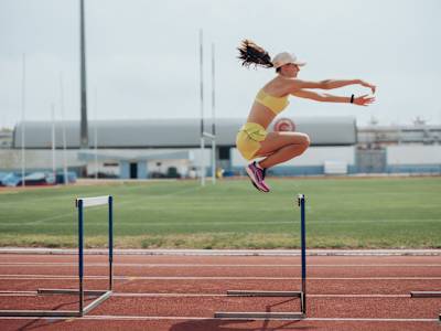 Yaroslava Mahuchikh during a training session in Monte Gordo, Portugal on June 9, 2025.