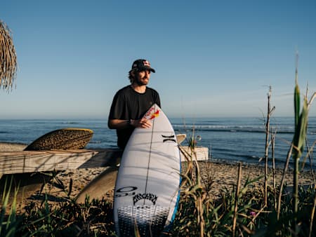 Kolohe Andino portrait on the beach at San Onofre