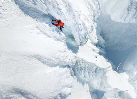 Only a handful of elite climbers can free solo hard rock routes, but free soloing alpine routes is even tougher.