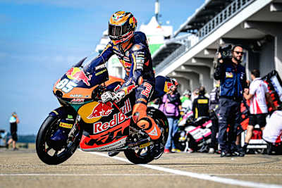 Xabi Zurutuza beim Moto3-Rennen in Deutschland, Juli 2024.