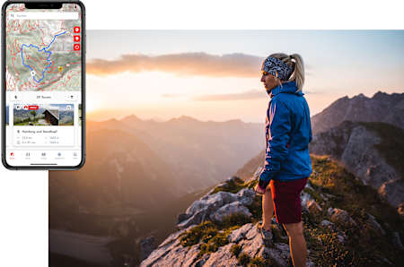 Foto der Rother Touren Guides-App aus.