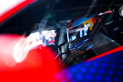 Driver in his car at DEKRA Lausitzring.