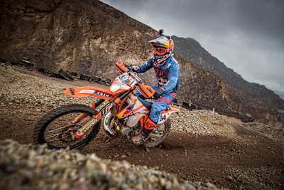 Manuel Lettenbichler races during the Prologue of the Red Bull Hare Scramble 2017 in Eisenerz, Austria on June 16, 2017.