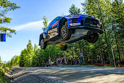 Roope Korhonen was flying on his home rally