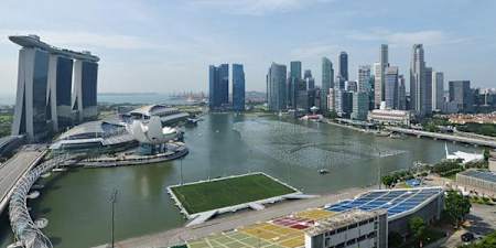 المعلب العائم (The Float)/ خليج "مارينا باي"، سنغافورة