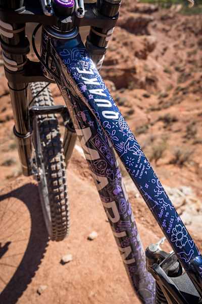 Janelle Soukoup rides the Marin Quake bike at Red Bull Rampage 2026.