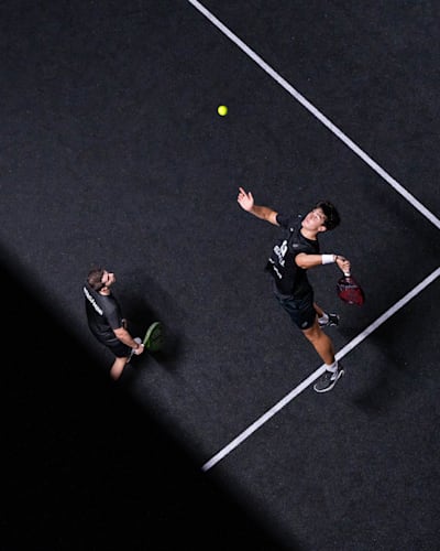 Pablo Cardona and Lucas Bergamini compete at the Betclic Bordeaux Premier Padel P2 in Bordeaux, France on June 14, 2024.