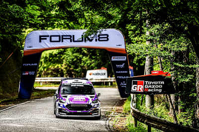 Overnight WRC3 leader Ghjuvanni Rossi