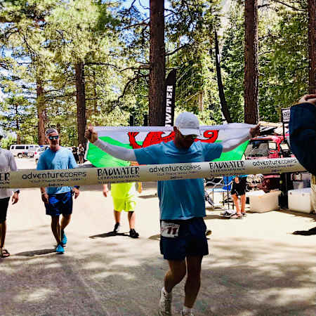 Rhys completed the 135-mile course in 40hrs 47mins