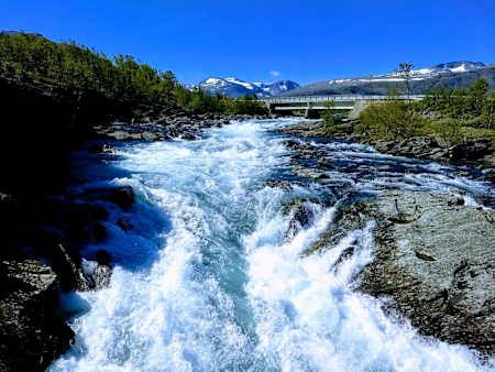 The River Sjoa in full flow in Norway.