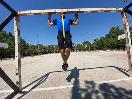 弹力绳辅助上拉动作(2)