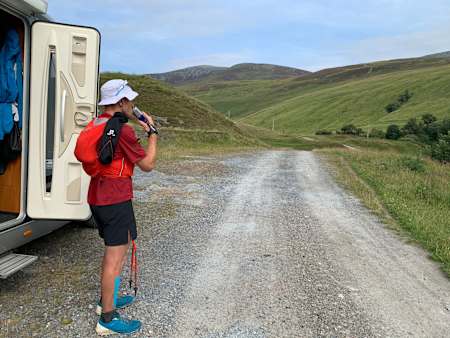 Before each stint, Donnie would top up his energy levels with a Red Bull