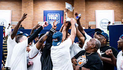 The Drew League celebrates a win as the first-ever Red Bull PABC champions