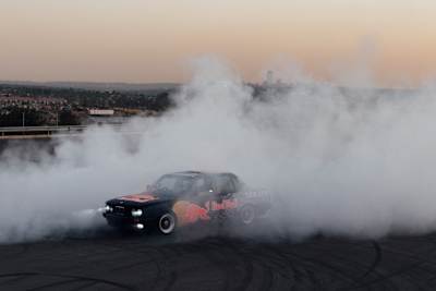 Samkeliso Thubane performs during filming of Racing Around Kyalami in Johannesburg, South Africa on October 4, 2024 