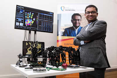 Atif Syed with Wootzkin at an event in May.