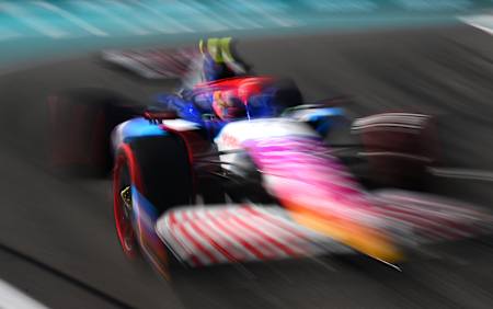 Yuki Tsunoda of Visa Cash App RB at the Miami Grand Prix on May 5, 2024.