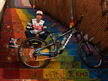 Pedro Burns pictured at Red Bull Monserrate Cerro Abajo 2022 in Bogota, Colombia.