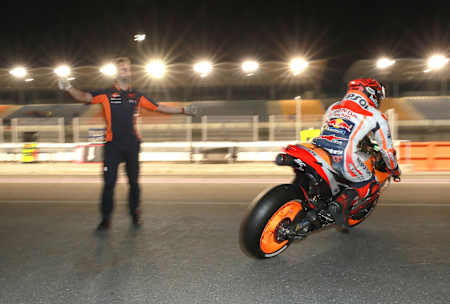 Marc Márquez during the pre-season test in Qatar, March 2, 2018.