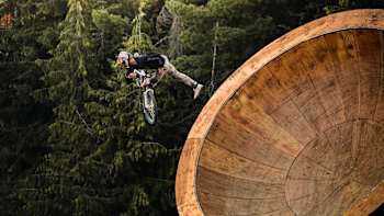 Emil Johansson performs during Crankworx in Whistler, Canada on August 13, 2022.