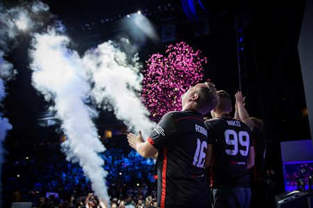 FaZe Clan lift the trophy at ESL One New York