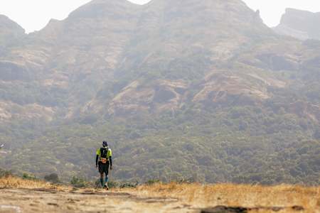 Trail runners participate in Deccan Ultra in the Western Ghats of India.