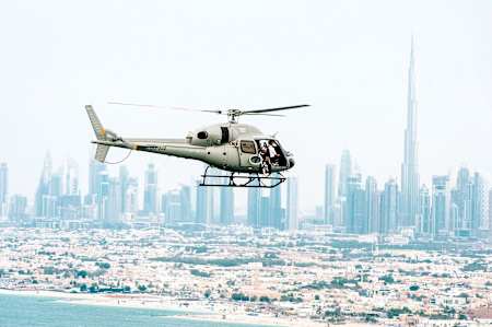 Kriss Kyle performs on the Burj Al Arab in Dubai on November 12, 2018.