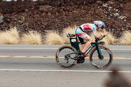 Lucy Charles performs at the Ironman World Championship in Kailua-Kona, Hawaii, USA on October 13, 2018.
