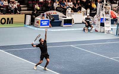 Stefanos Tsitsipas at the 2022 Erste Bank Open in Vienna, Austria