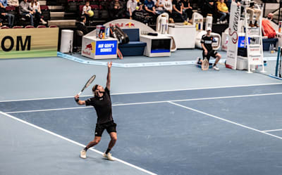 Stefanos Tsitsipas at the 2022 Erste Bank Open in Vienna, Austria