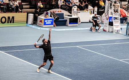 Stefanos Tsitsipas at the 2022 Erste Bank Open in Vienna, Austria