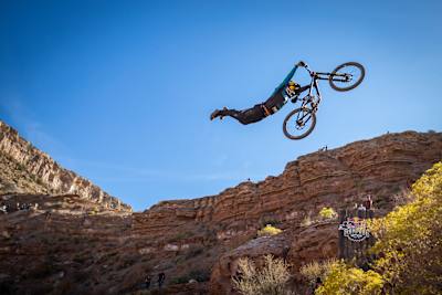 Szymon Godziek rides at Red Bull Rampage in Virgin, Utah, USA on 24 October, 2019.