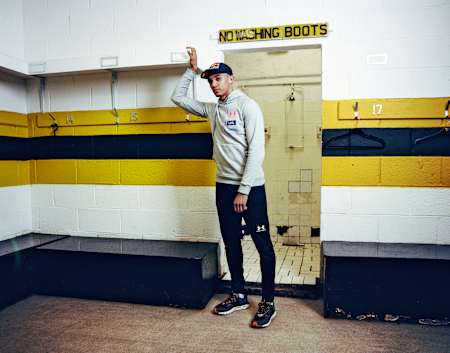 Liverpool FC player Trent Alexander-Arnold photographed for The Red Bulletin.