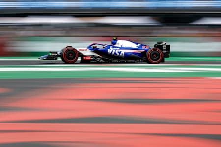 Yuki Tsunoda of Japan driving the (22) Visa Cash App RB VCARB 01 on track during qualifying ahead of the F1 Grand Prix of Mexico.